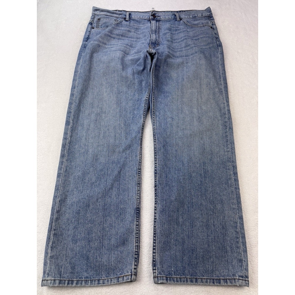 Levis 569 Jeans Men 40x32 Blue Loose Baggy Straight Whisker Distress Denim